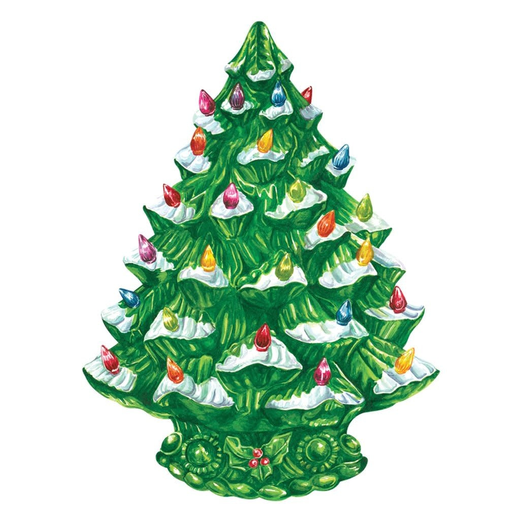 Die Cut Vintage Christmas Tree Placemat