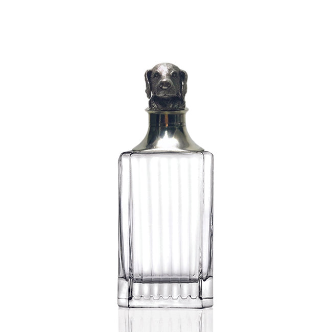 Crystal + Pewter Liquor Decanter | Square