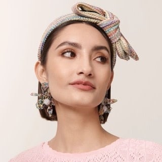 Crystal Lily Earrings Rainbow Sangria