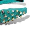 Candy Jeweled Knotted Headband Turquoise Rainbow