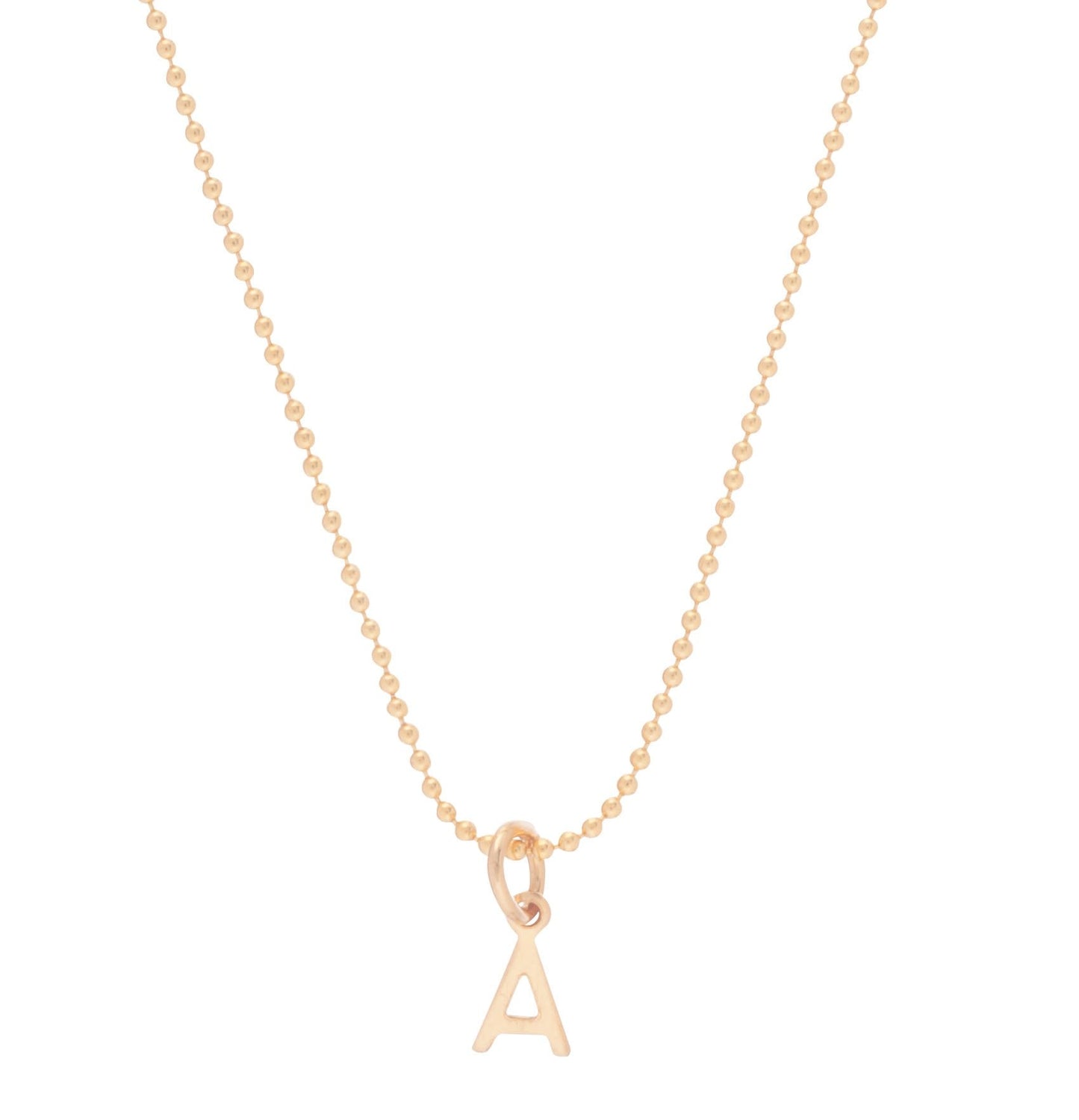 16" Gold Respect Charm Necklace "T"