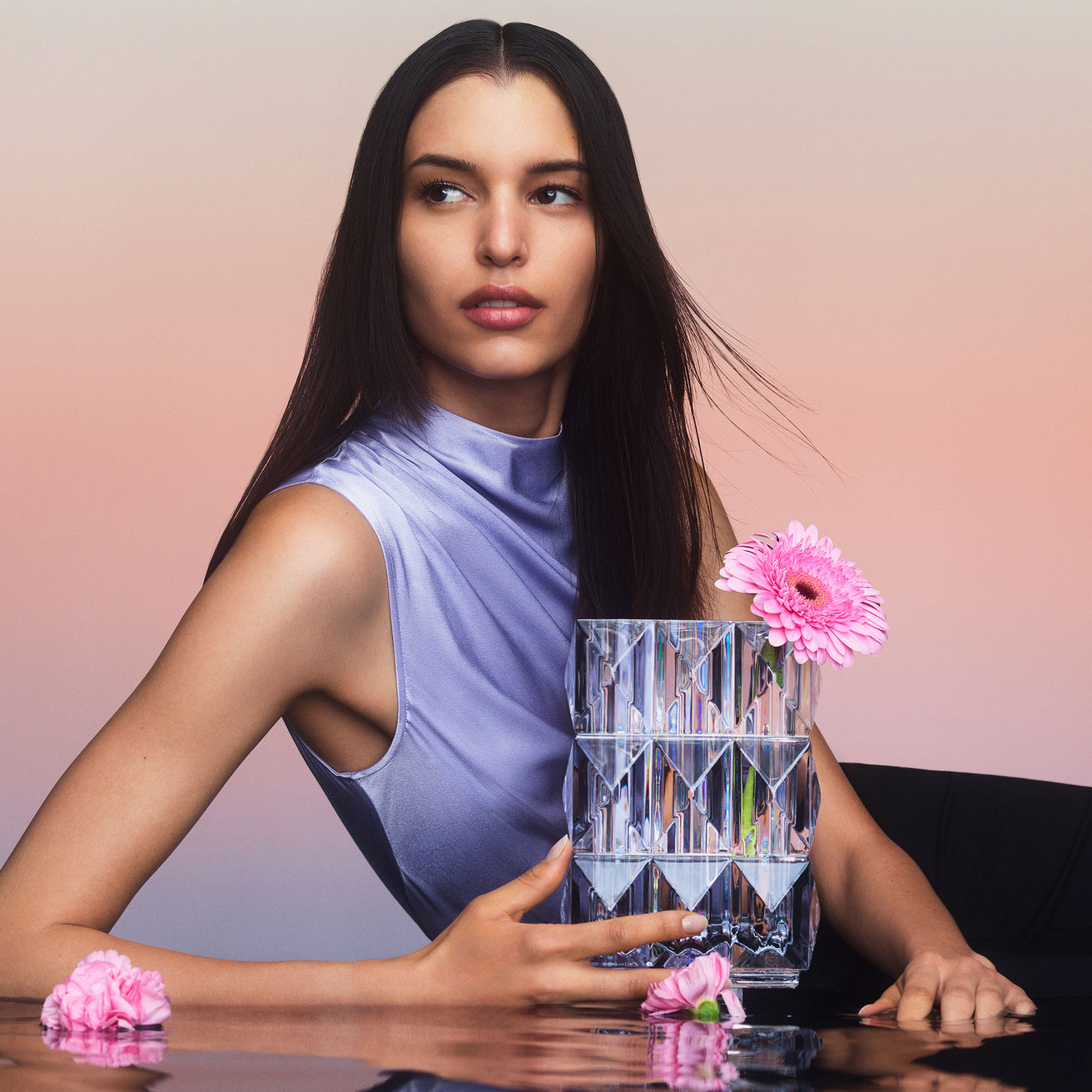 Baccarat Louxor Rectangular Clear Vase