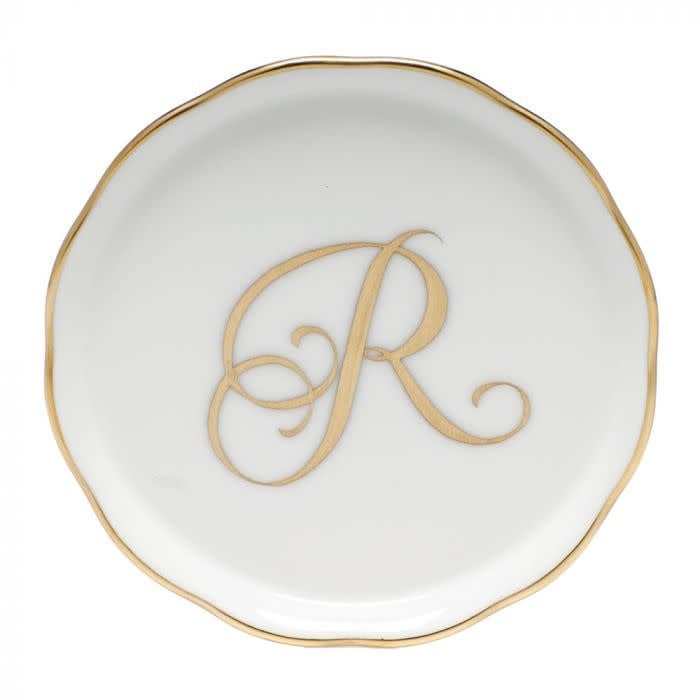 Herend Monogram Coaster | 4in R