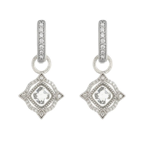 Lisse Delicate Cushion Stone Bezel Halo Earring