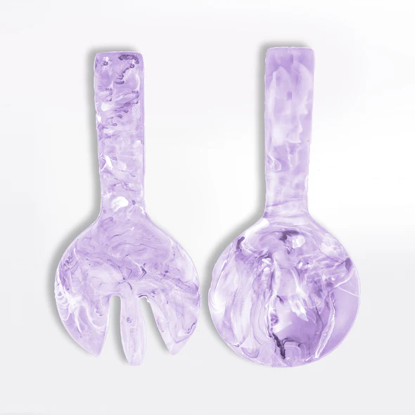 Resinware Handcrafted Salad Server Set | Jumbo 11.7in