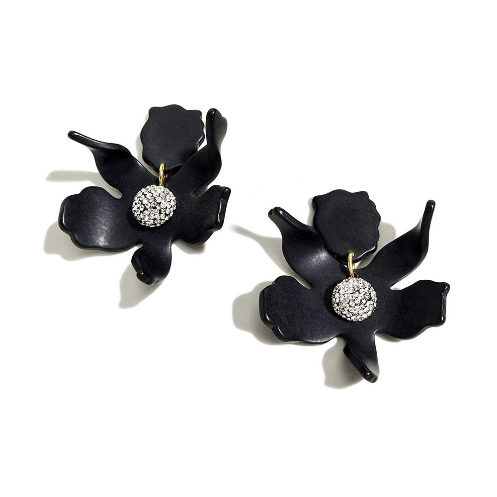 Lele Sadoughi Small Crystal Lily Earrings