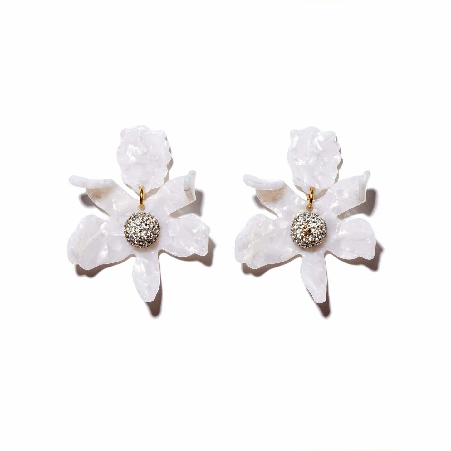 Lele Sadoughi Small Crystal Lily Earrings