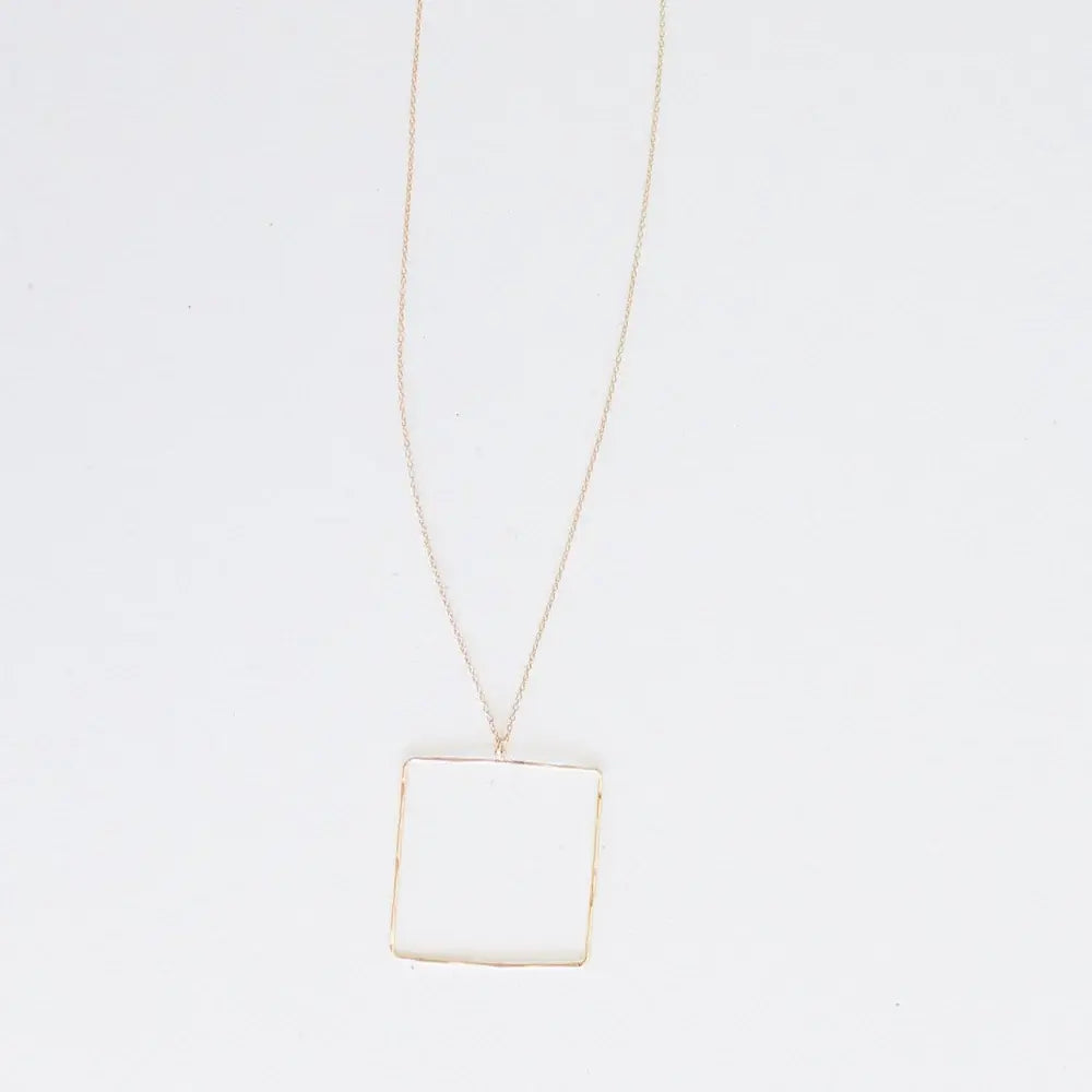 Macey Square Necklace 18"