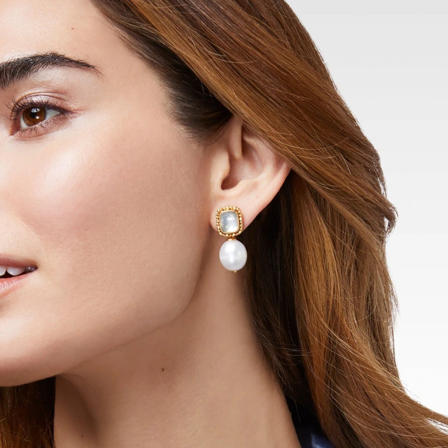 Marbella Earring | Iridescent Charcoal Blue