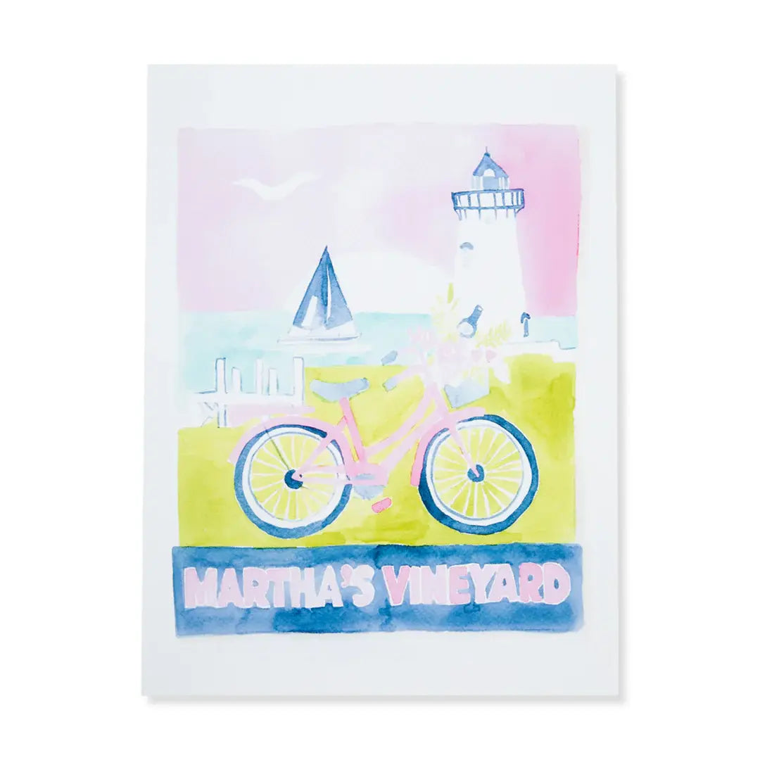 Watercolor Print | Martha's Vineyard Matchbook 5x7in