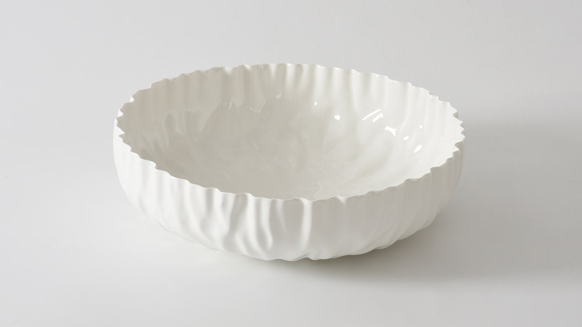 Porcelain Extra Large Shallow Bowl | 16x4in