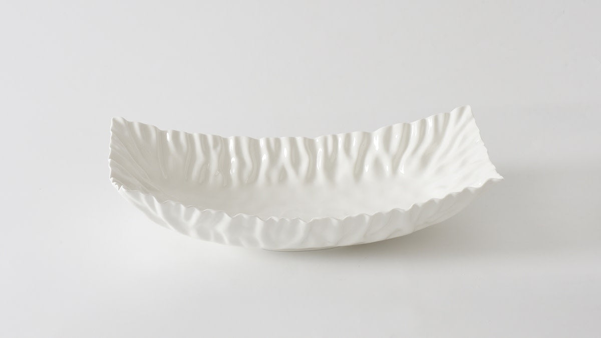 Porcelain Rectangular Centerpiece Bowl | 20x9x5in
