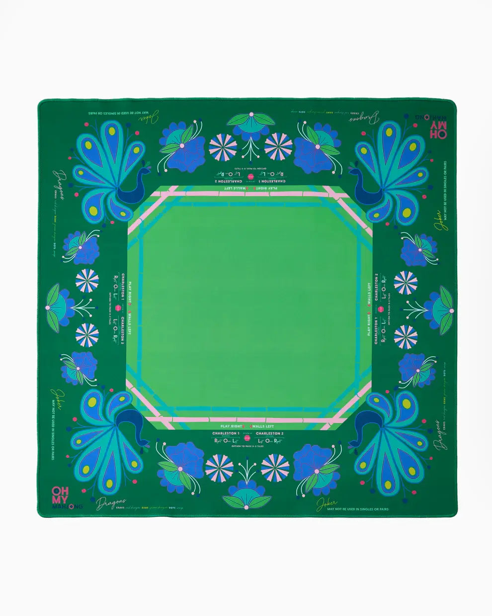 Mahjong Mat | Birdie Green