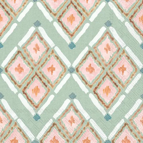 Watercolor Coast Diamonds Cocktail Napkins