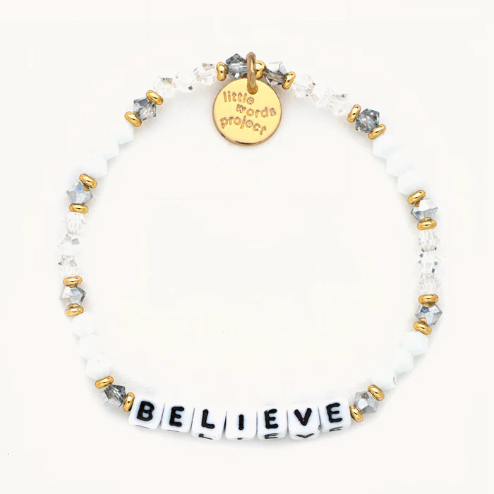 Believe Empire Beaded Stretch Bracelet