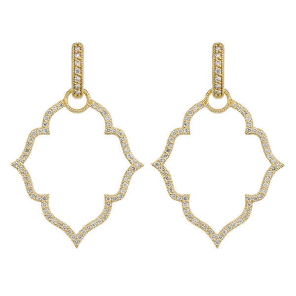 Michelle Flower Pave Earring Charm Frames