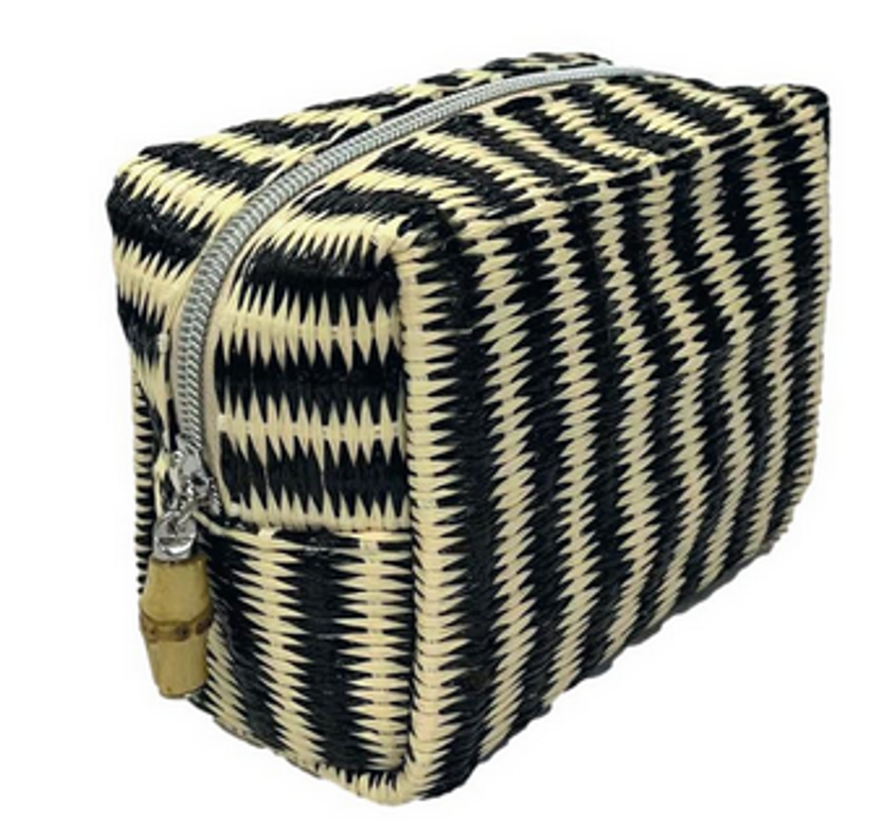 Mini On Board Cosmetic Bag | Tiki Straw Black