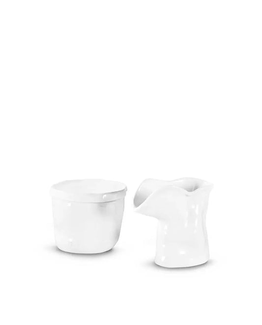 Montes Doggett Handcrafted Pottery Sugar & Creamer No. 225 | 4x3in + 4x2.5in