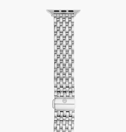 Michele Apple Watch Band | 7 Link Chrome Stainless