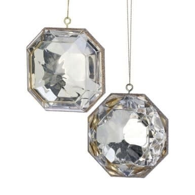 Acrylic Round/Square Precious Gem Ornament Assorted | 4in