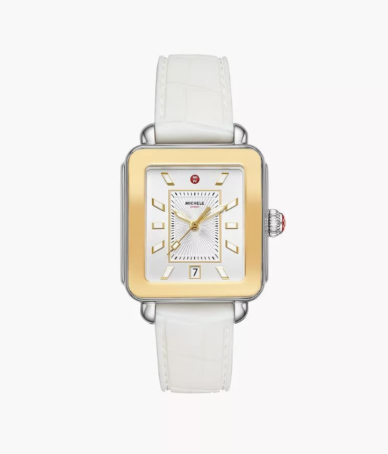 Michele Deco Sport White + Stainless Watch