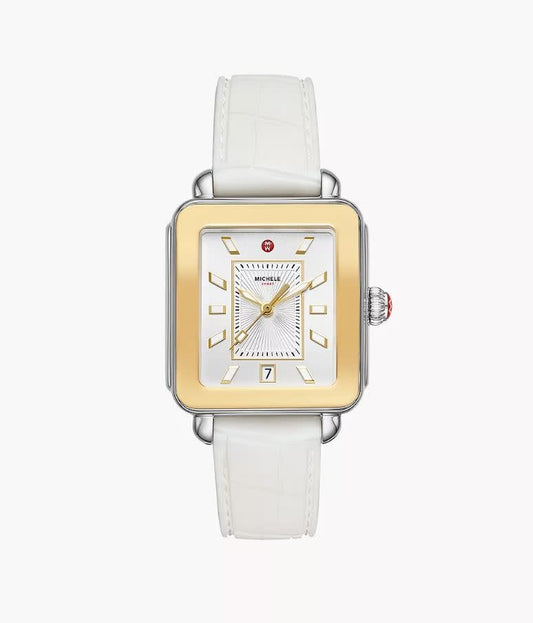 Michele Deco Sport White + Stainless Watch