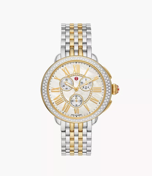 Michele Serein 18 Two Tone Diamond Watch