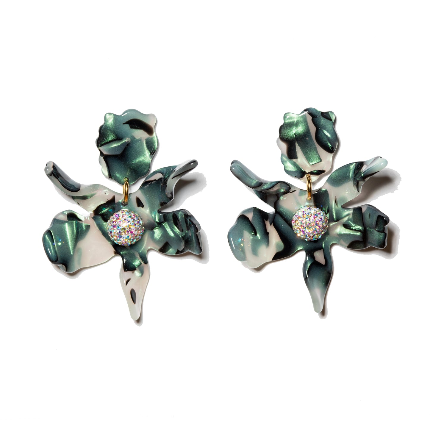 Lele Sadoughi Small Crystal Lily Earrings