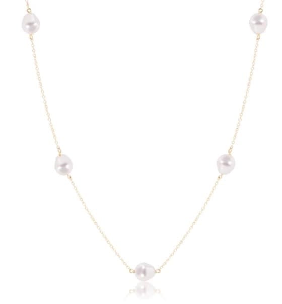 Choker Admire Simplicity Chain Gold Pearl 15in