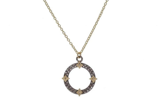 Open Pave Circle Necklace