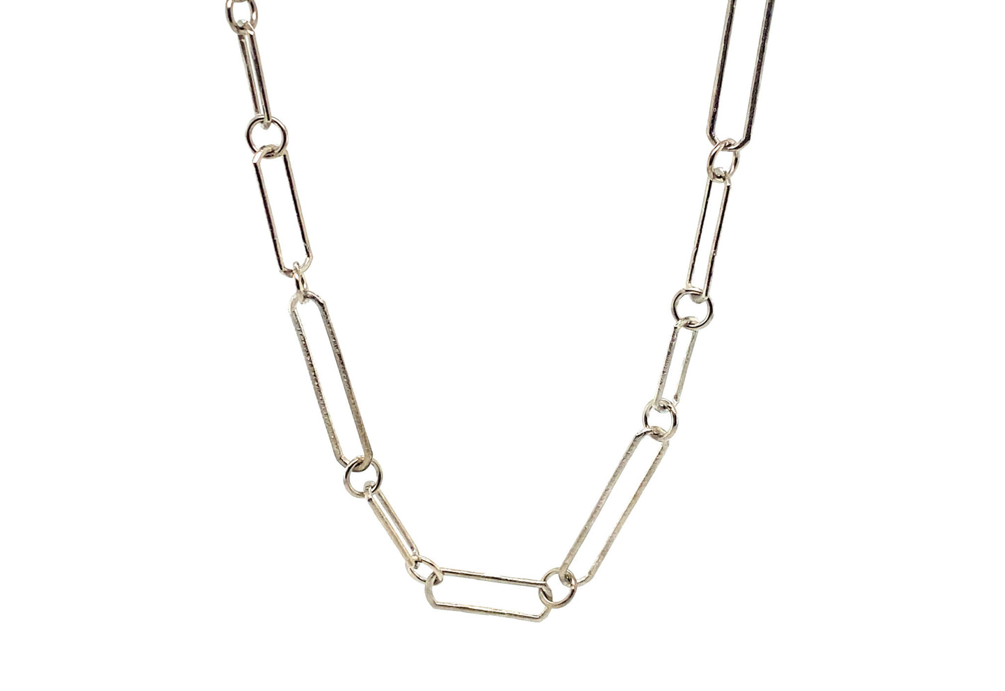 Sterling Silver Paperclip Necklace