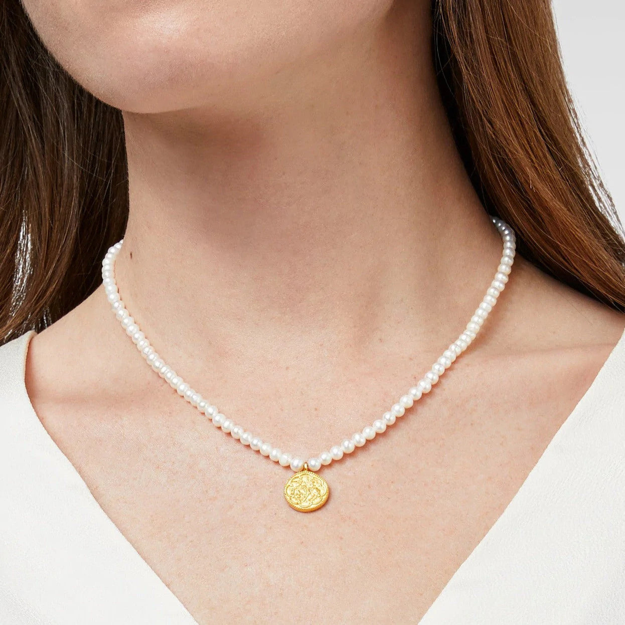 Trieste Delecate Pearl Charm Necklace