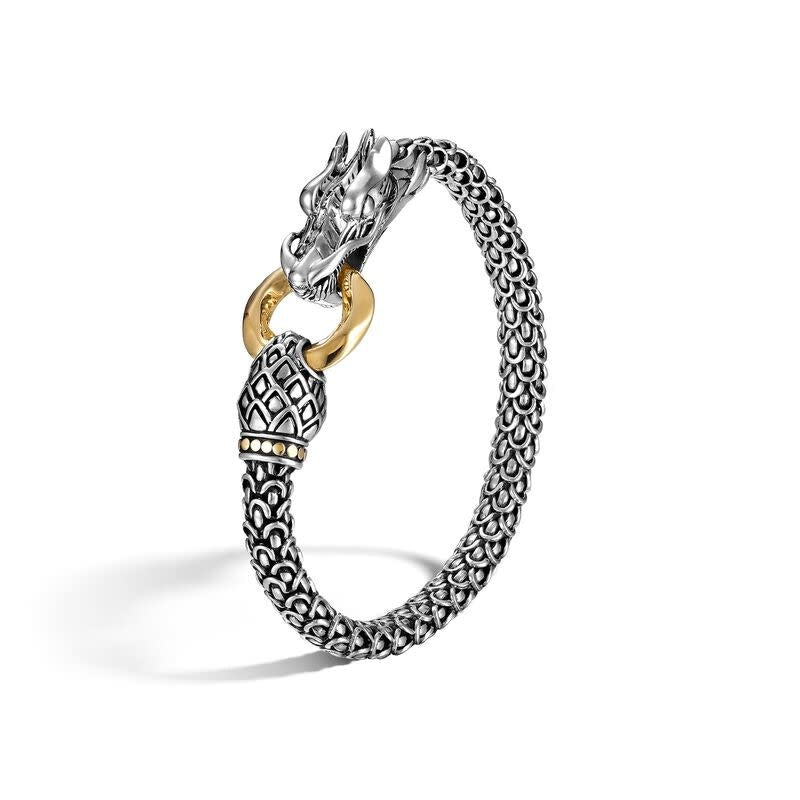 Legends Naga 6MM Station Bracelet in Silver and 18K Gold
