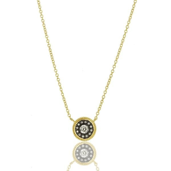 Nautical Button Necklace Gold