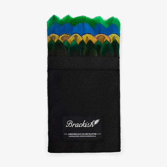 Brackish Andros Town Feather Pocket Square