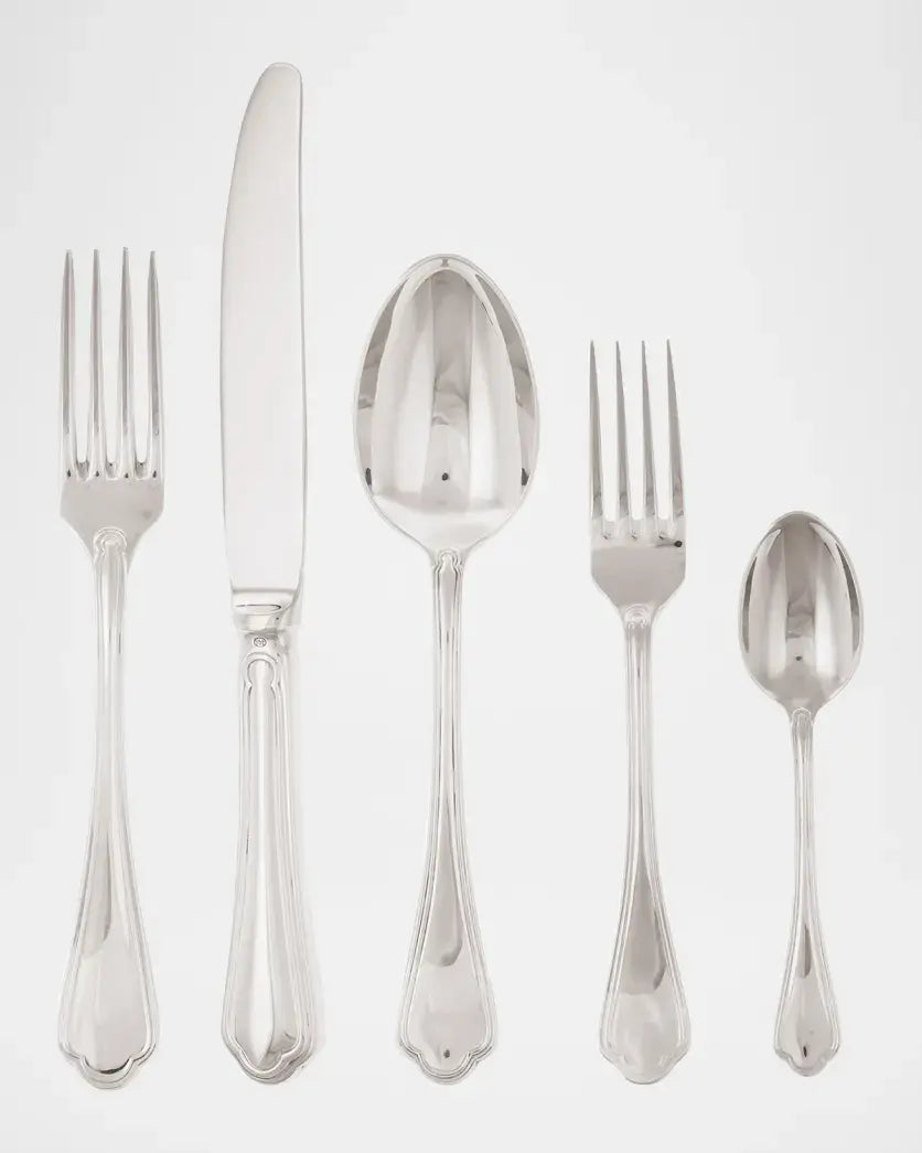 Stainless Steel Solid Handle Place Setting | Filet Toiras Diamond 5pc