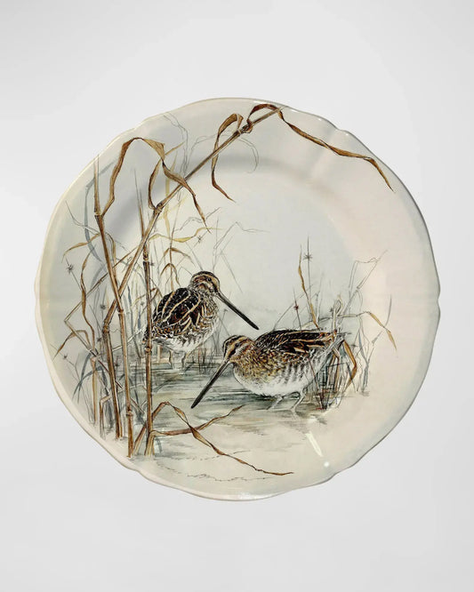 Gien Sologne Game Animals Dessert Plate | 9.25in Snipe