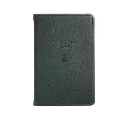 National Parks Atlas Book | Green Leather