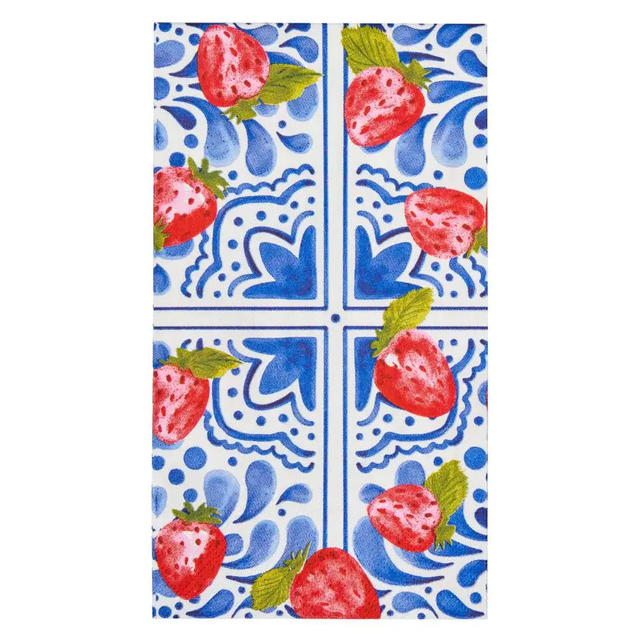 Bleu Strawberries Guest Towels