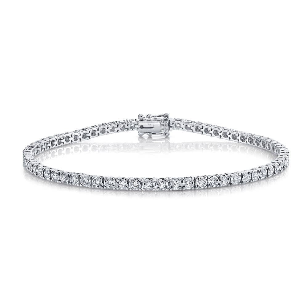 1.00Ct 14K WG Diamond Tennis Bracelet
