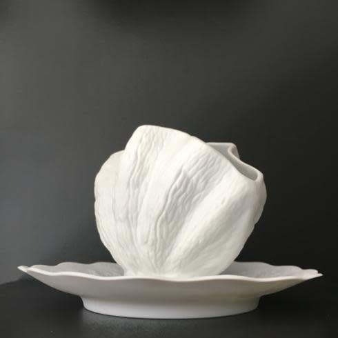 Royal Limoges Ocean Unglazed Candle Votive | Small