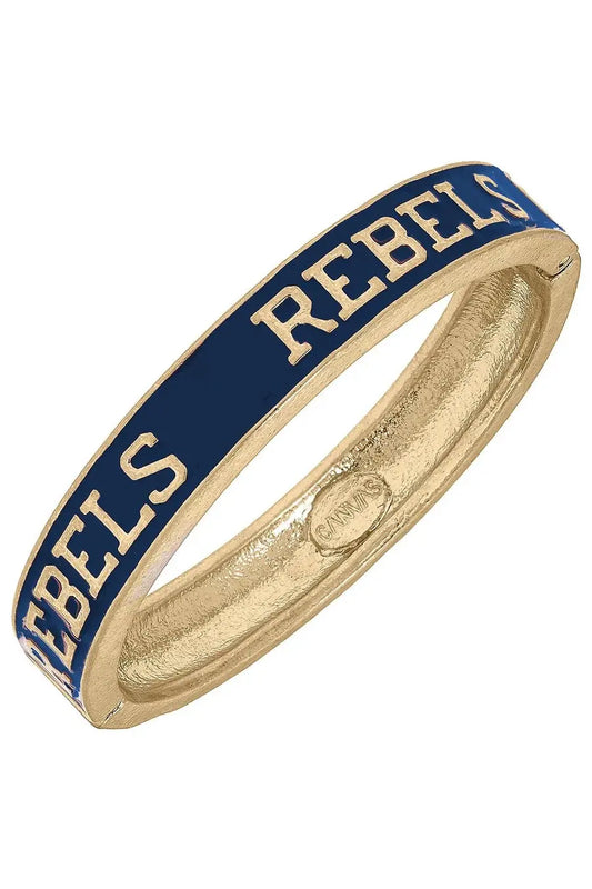 Enamel Hinge Bangle Bracelet | Ole Miss Navy