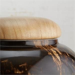 Tortoise Finish Jar w/ Lid