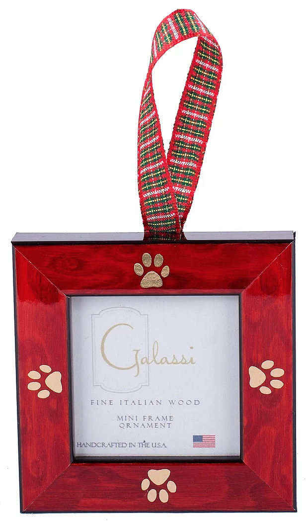 Red Paw Frame Ornament