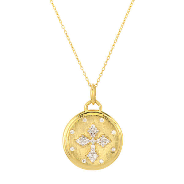 Provence White Diamond 0.09tcw 18in Cross Pendant