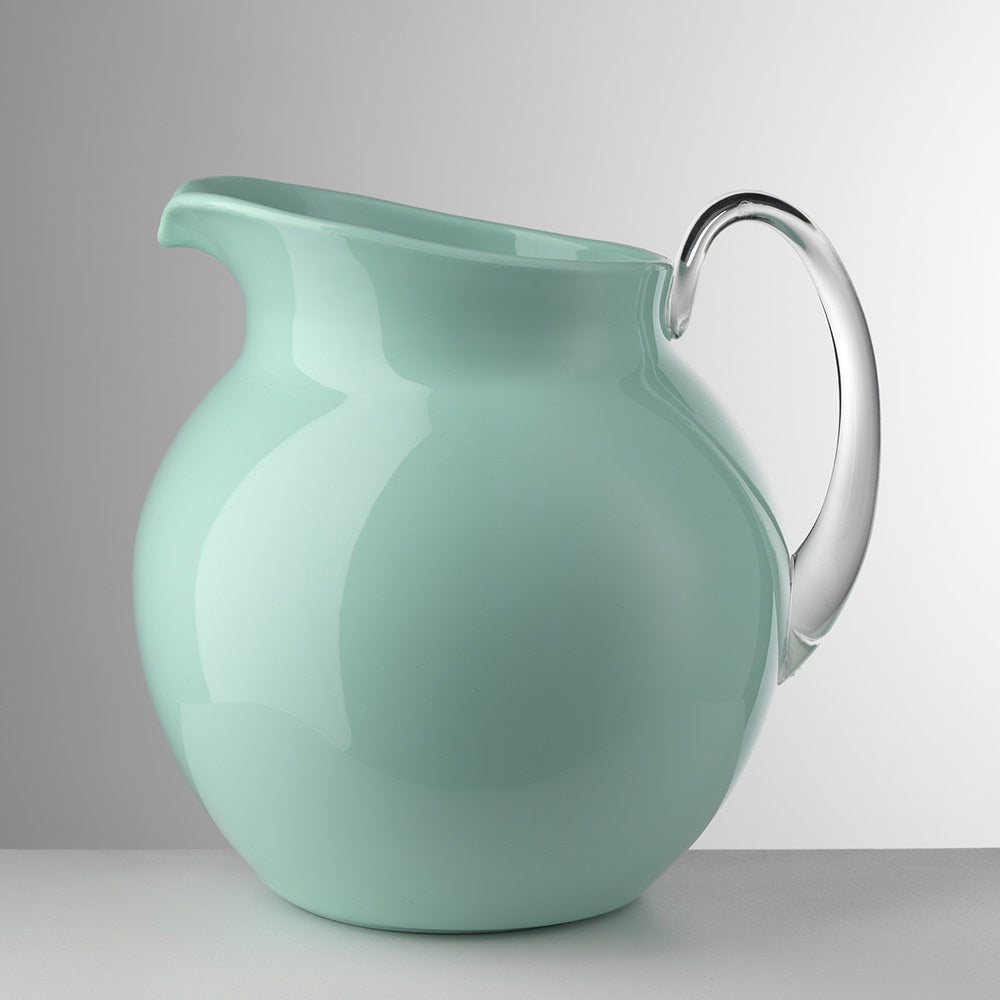 Palla Glazed Pitcher | 101oz Aquamarine