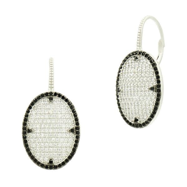 Industrial Pave Lever Back Earrings