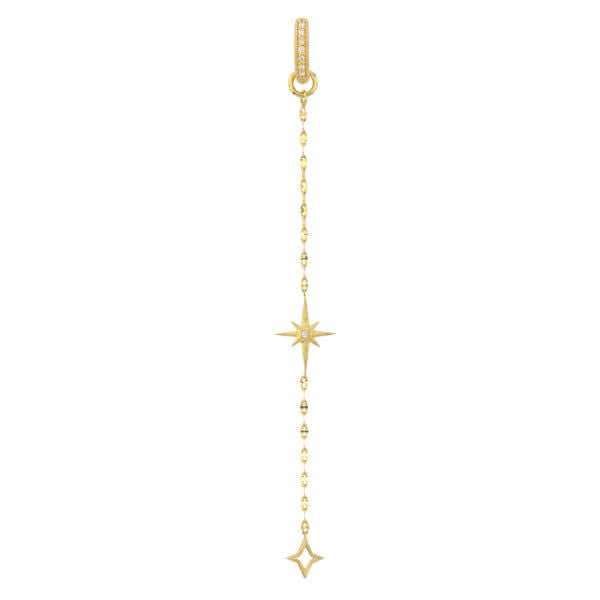 SINGLE | Petite Double Dangling Constellation Chain Yellow Gold