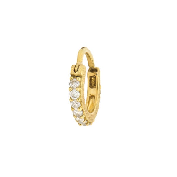 Petite Pave Diamond Hoop