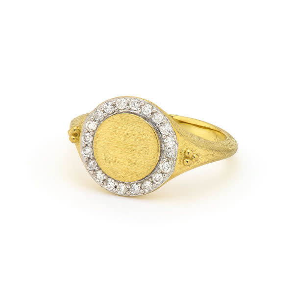 Petite Pave Signet Ring